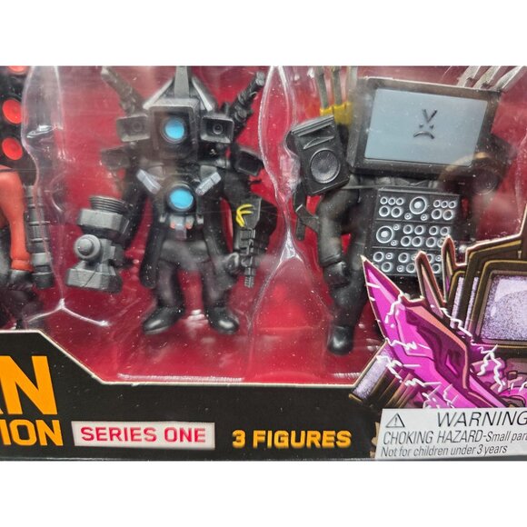 Skibidi Toilet Titan Collection Series One Figures 3 Pack Toy Set 13+ Years - Picture 5 of 6